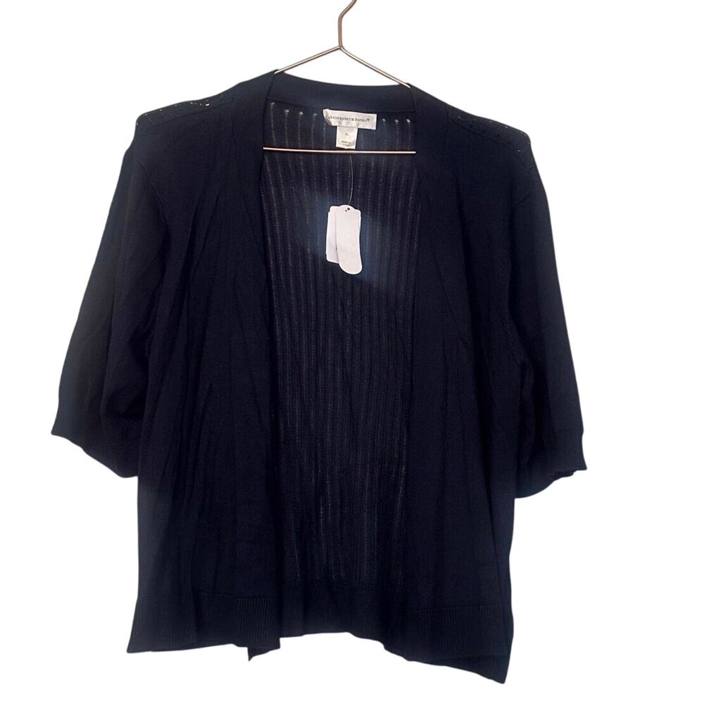 Christopher & Banks Navy Blue Open Front Cardigan - XL - NWT